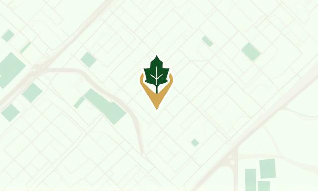 A stylized map showing the location of Fennel Leaf Horology in Vancouver.